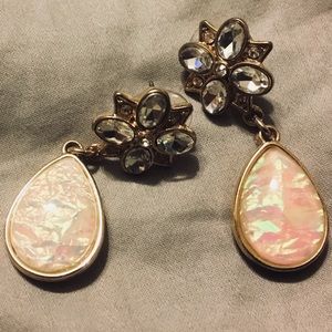 Opal teardrop earrings